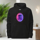 Neon Majesty - Lion's Mystical Aura Hoodie - Black - Hoodies