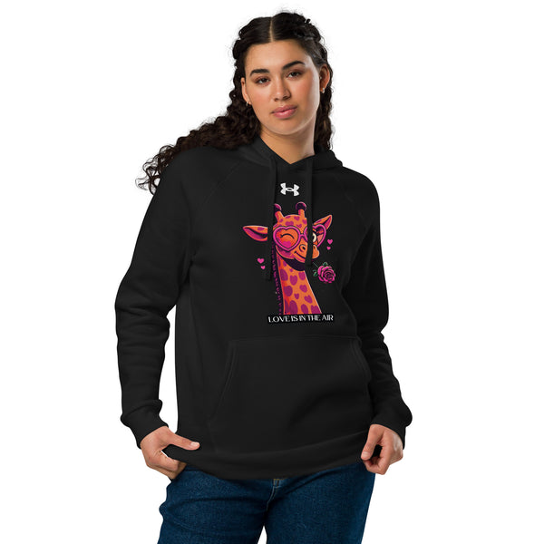 Heartfelt Giraffe - Love is in the Air - Black - Hoodies