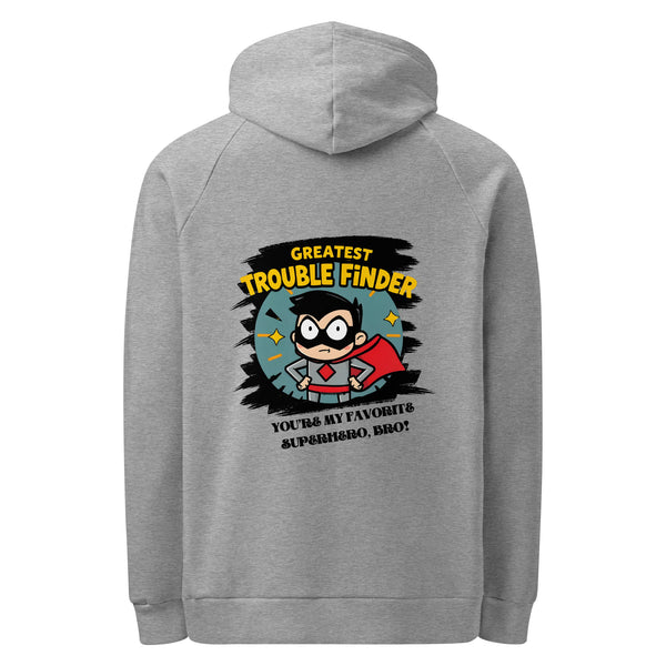 Greatest Trouble Finder - Superhero Style Hoodie - Grey - Hoodies