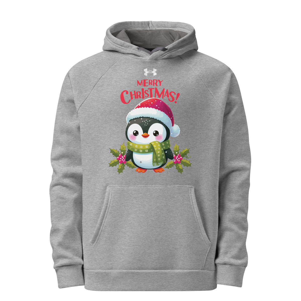 Holiday Hugs Hoodie - A Penguin's Merry Embrace - - Hoodies