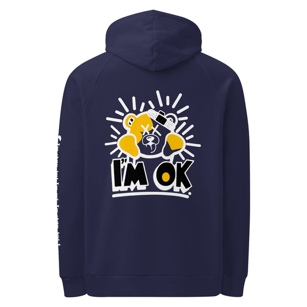 Cartoon Bear Resilience - I'm OK Hoodie - Navy - Hoodies