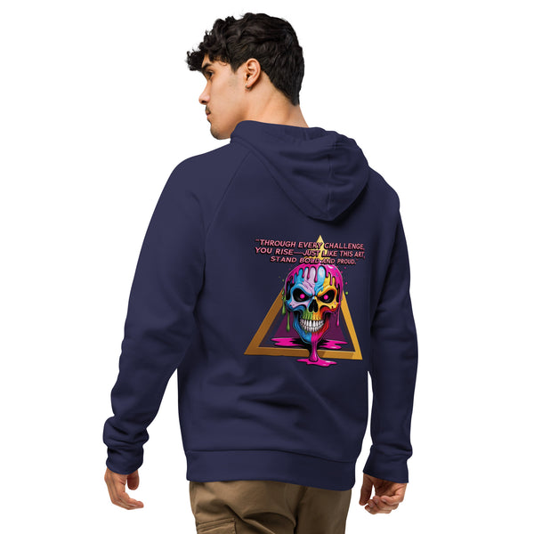 Through Every Challenge - Neon Skull Hoodie - - Hoodies