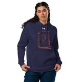 Elegance Unveiled - Artistic Floral Hoodie - Navy - Hoodies