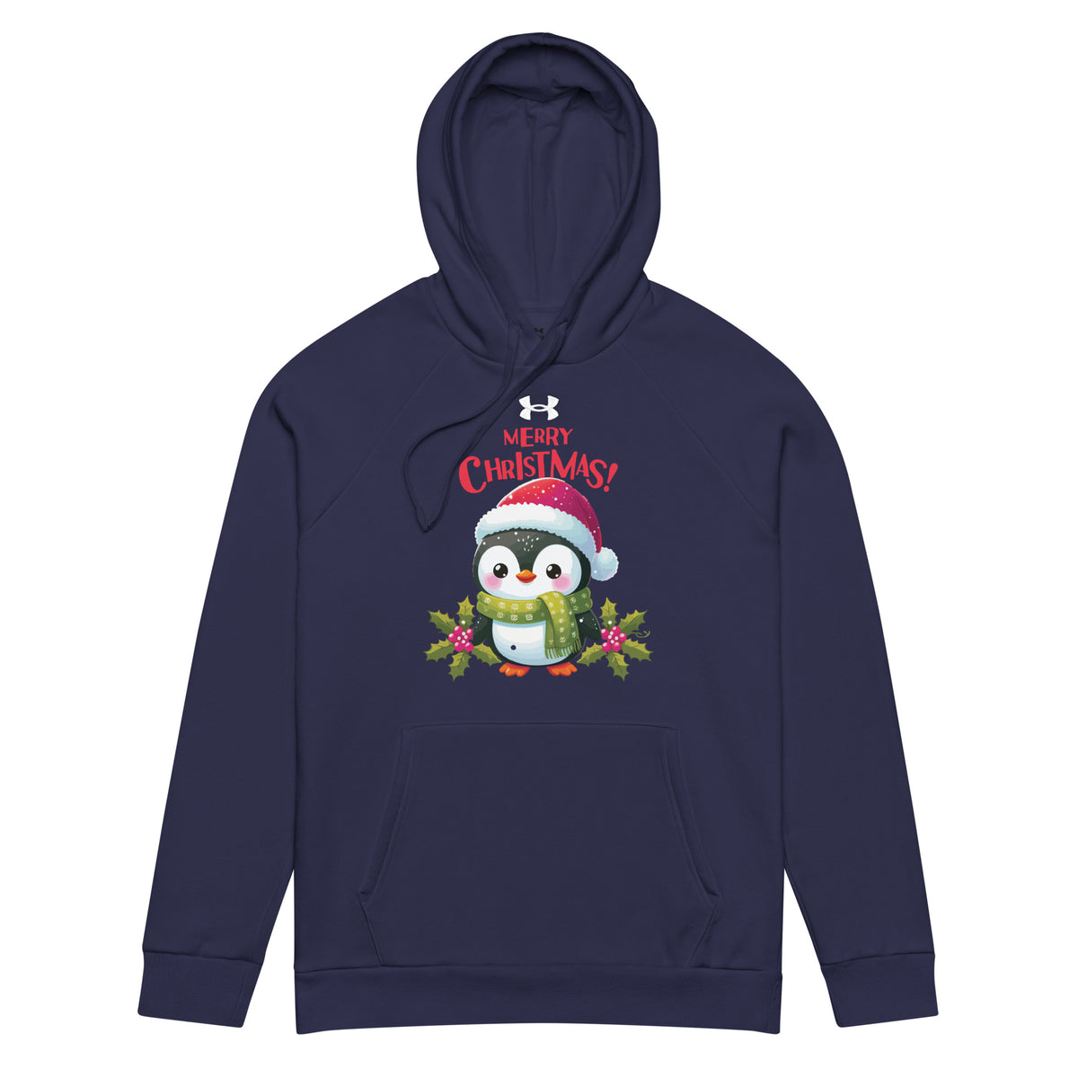 Holiday Hugs Hoodie - A Penguin's Merry Embrace - - Hoodies