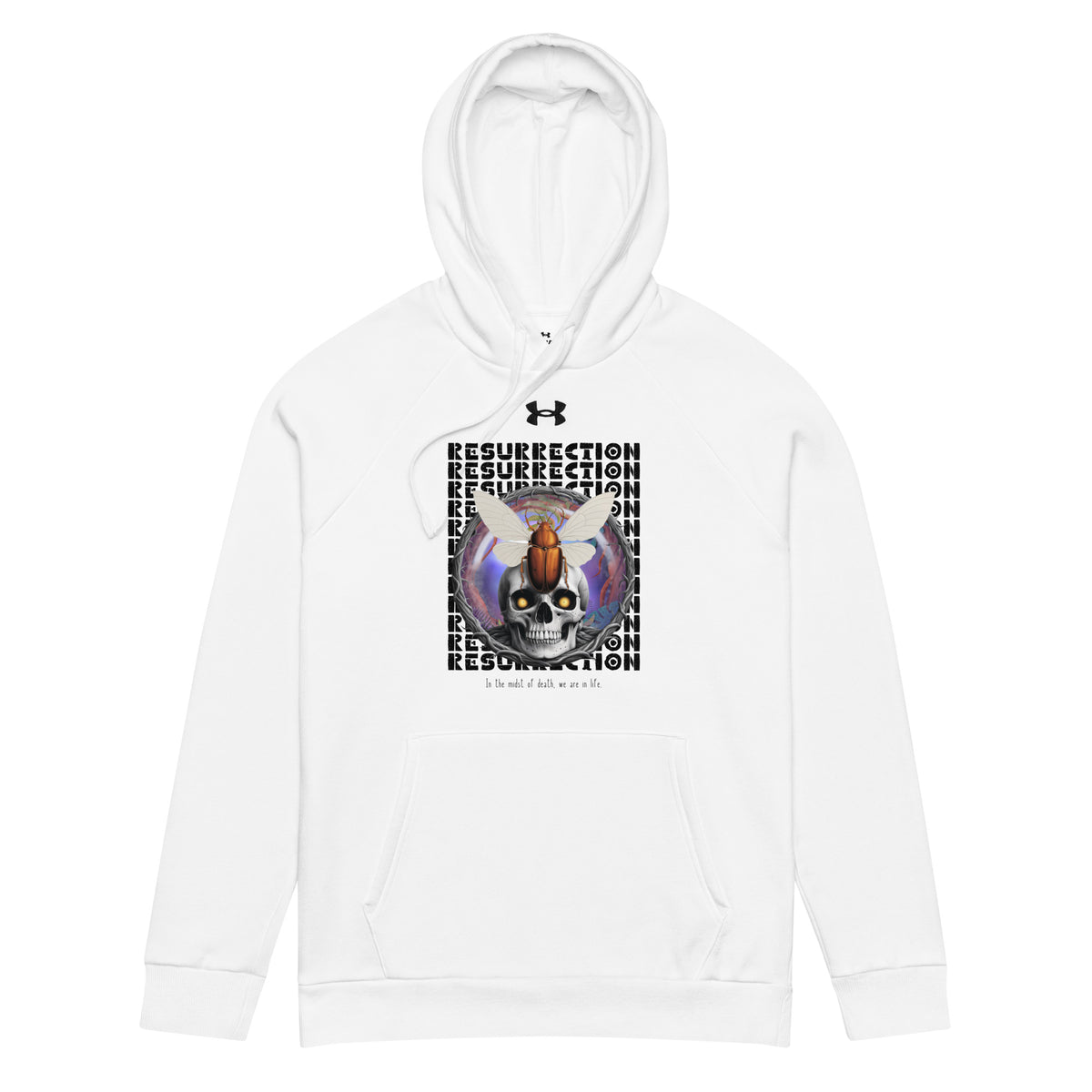 Mystic Memories - Surreal Skull & Beetle Hoodie - - Hoodies