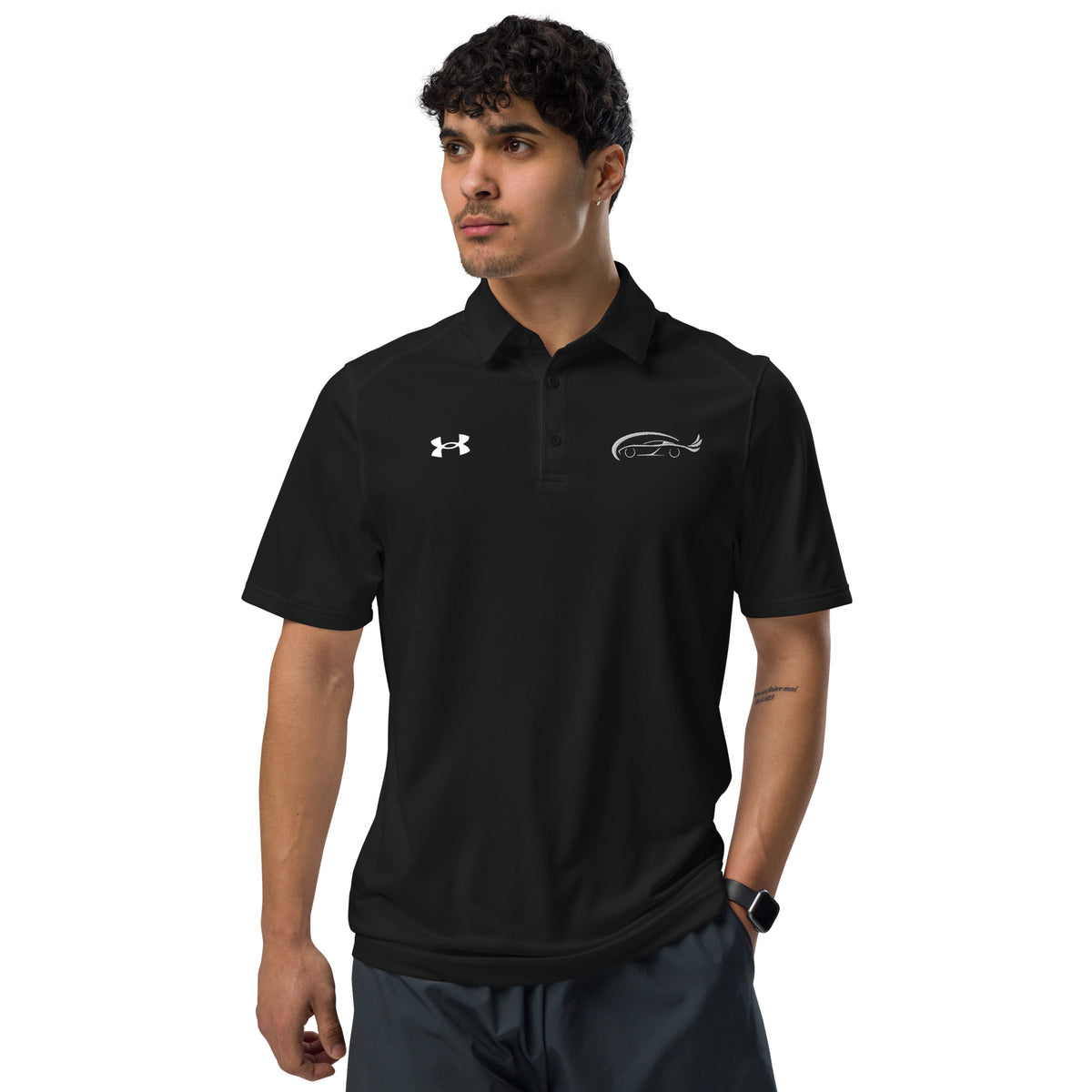 Streamlined Elegance - Modern Car Design Polo - - Polo Shirts