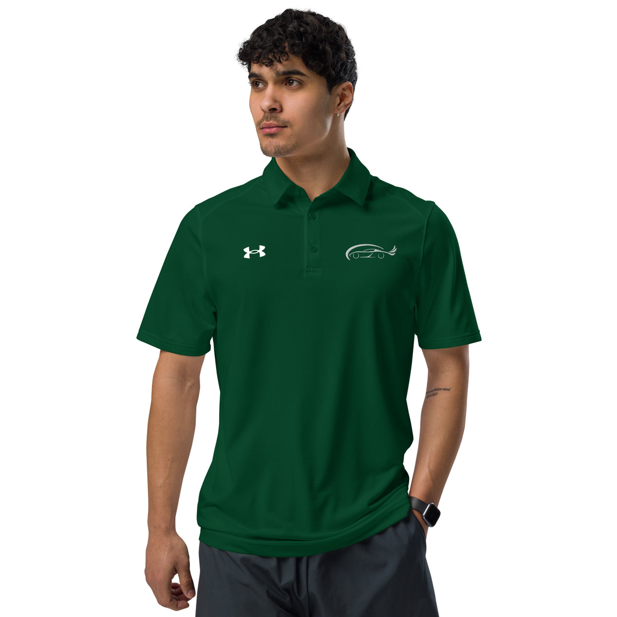 Streamlined Elegance - Modern Car Design Polo - - Polo Shirts