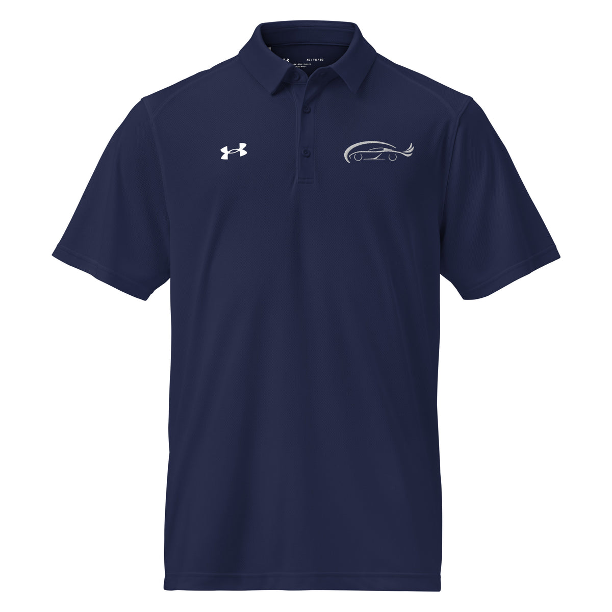 Streamlined Elegance - Modern Car Design Polo - Navy - Polo Shirts