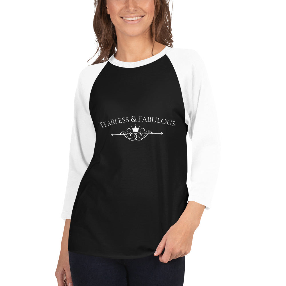 Fearless & Fabulous- Empowerment Tee - Black White - T-shirts