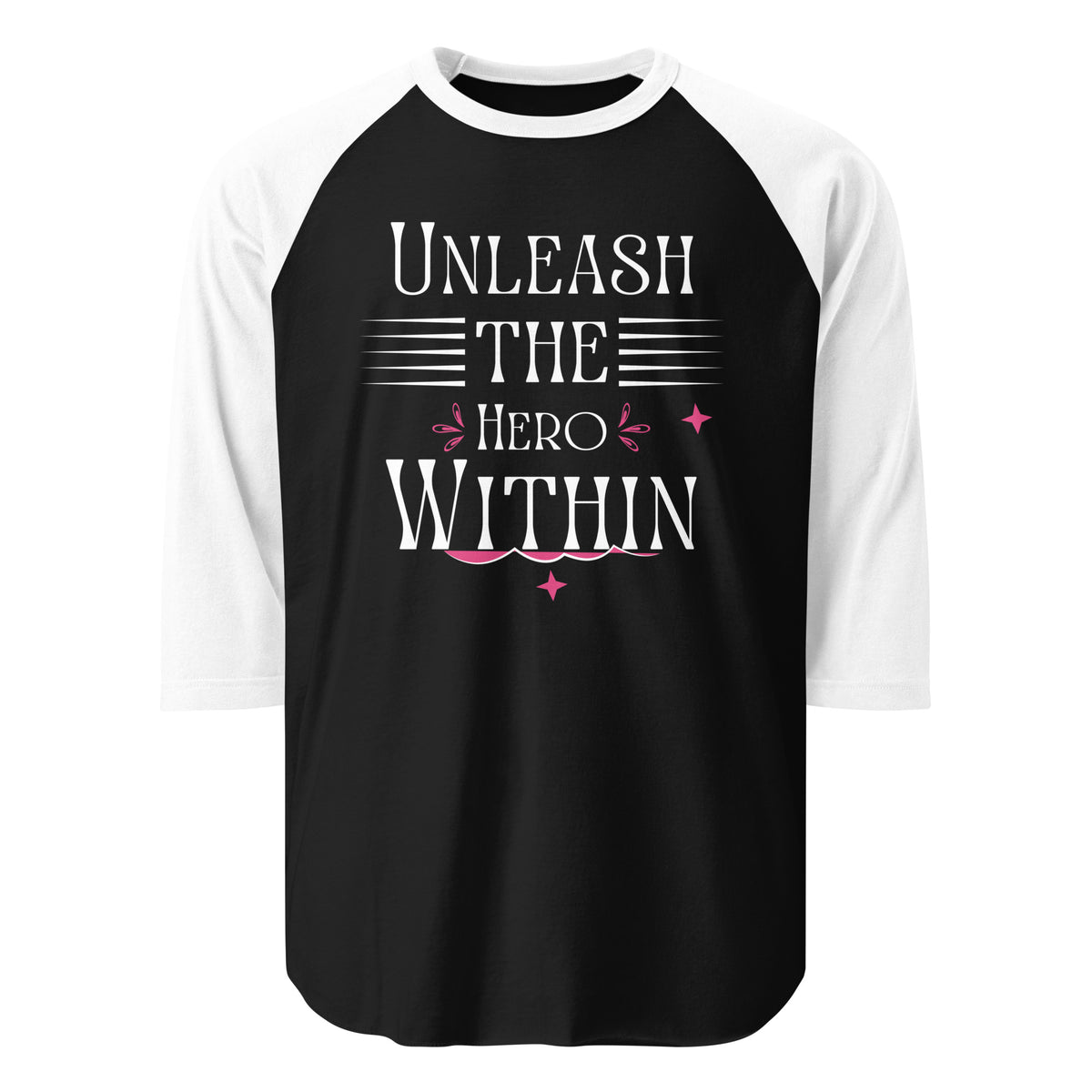 Heroic Spirit - UNLEASH THE HERO WITHIN 3/4 Sleeve Raglan - - T.shirts