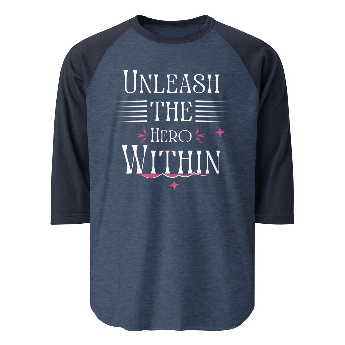 Heroic Spirit - UNLEASH THE HERO WITHIN 3/4 Sleeve Raglan - - T.shirts