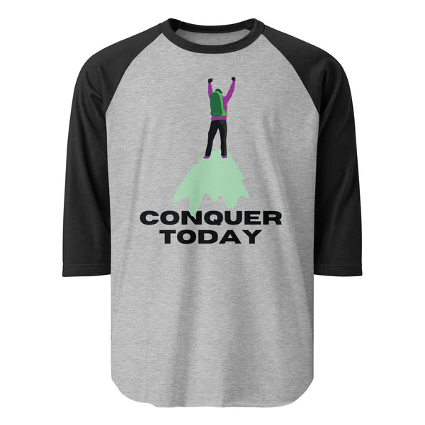 Conquer Today - Motivational Hiker T-Shirt - - T-shirts