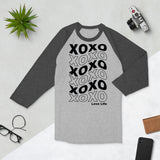 XO Pattern Motivational Shirt - Heather Grey Heather Charcoal - T.shirts