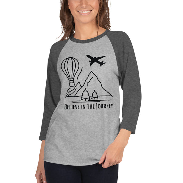 Believe in the Journey Adventure Tee - Heather Grey Heather Charcoal - T-shirts