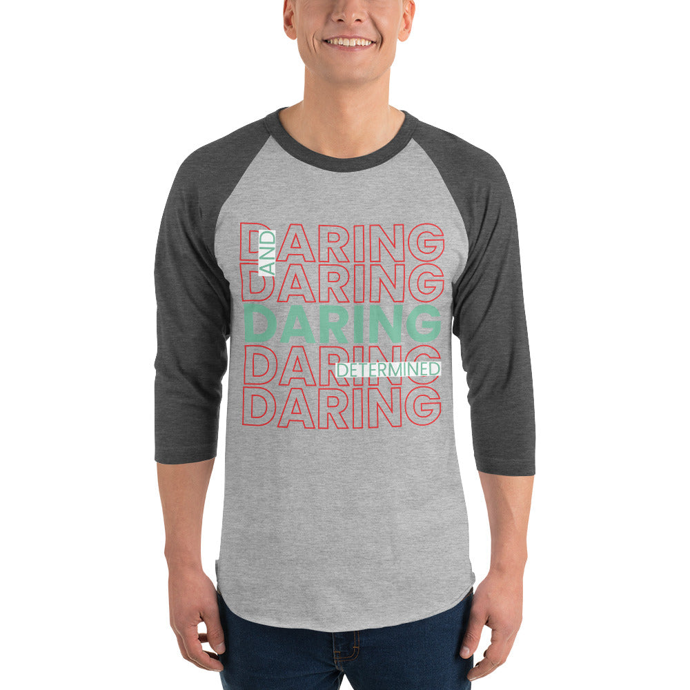 Daring and Determined Motivational Tee - Heather Grey Heather Charcoal - T-shirts