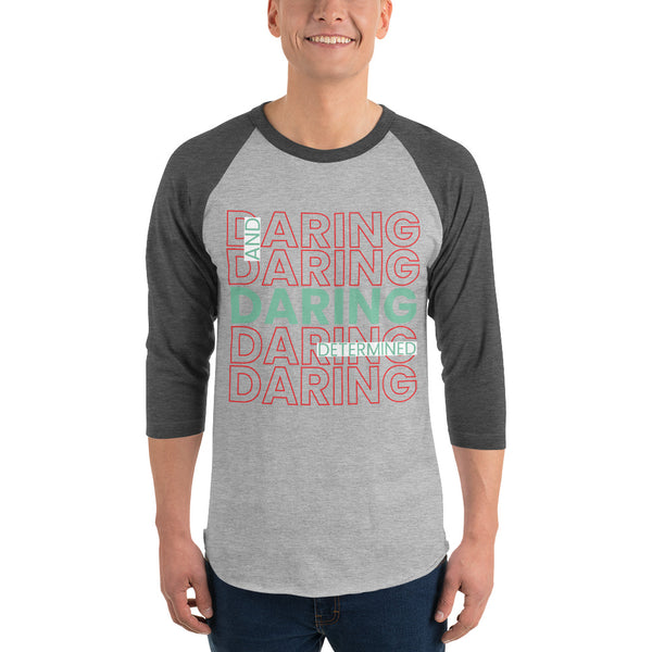 Daring and Determined Motivational Tee - Heather Grey Heather Charcoal - T-shirts