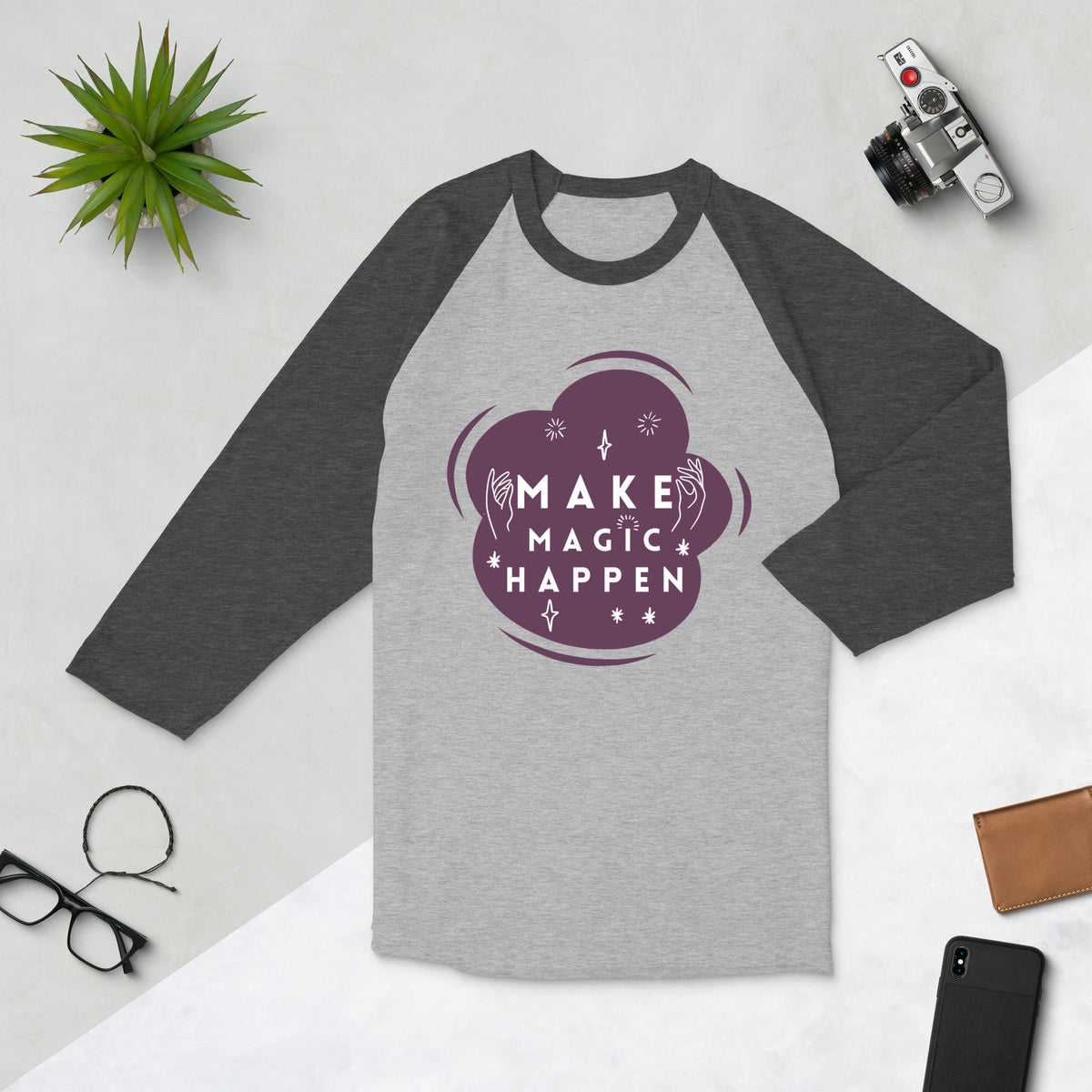 Conjure Your Dreams- Make Magic Happen Shirt - Heather Grey Heather Charcoal - T-shirts