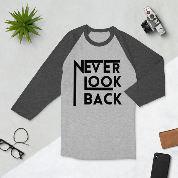 Stay Inspired - Never Look Back Baseball Raglan - Heather Grey Heather Charcoal - T.shirts