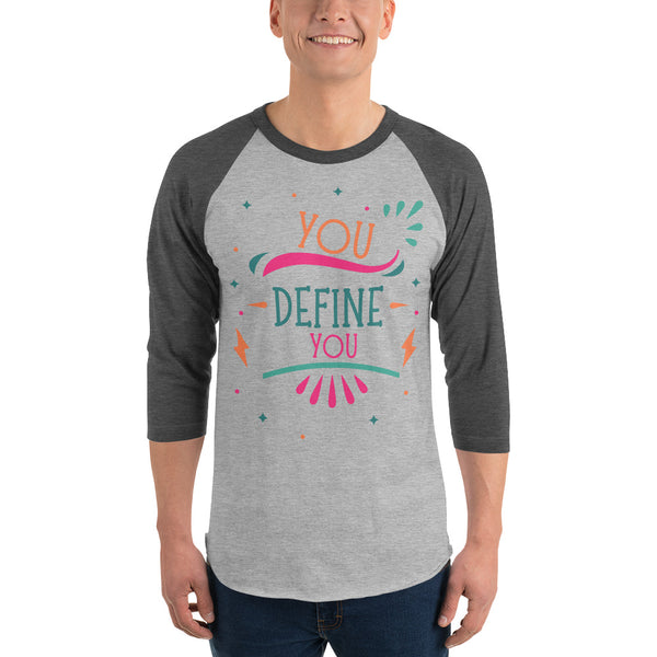 Own Your Identity - YOU DEFINE YOU Raglan Tee - Heather Grey Heather Charcoal - T.shirts