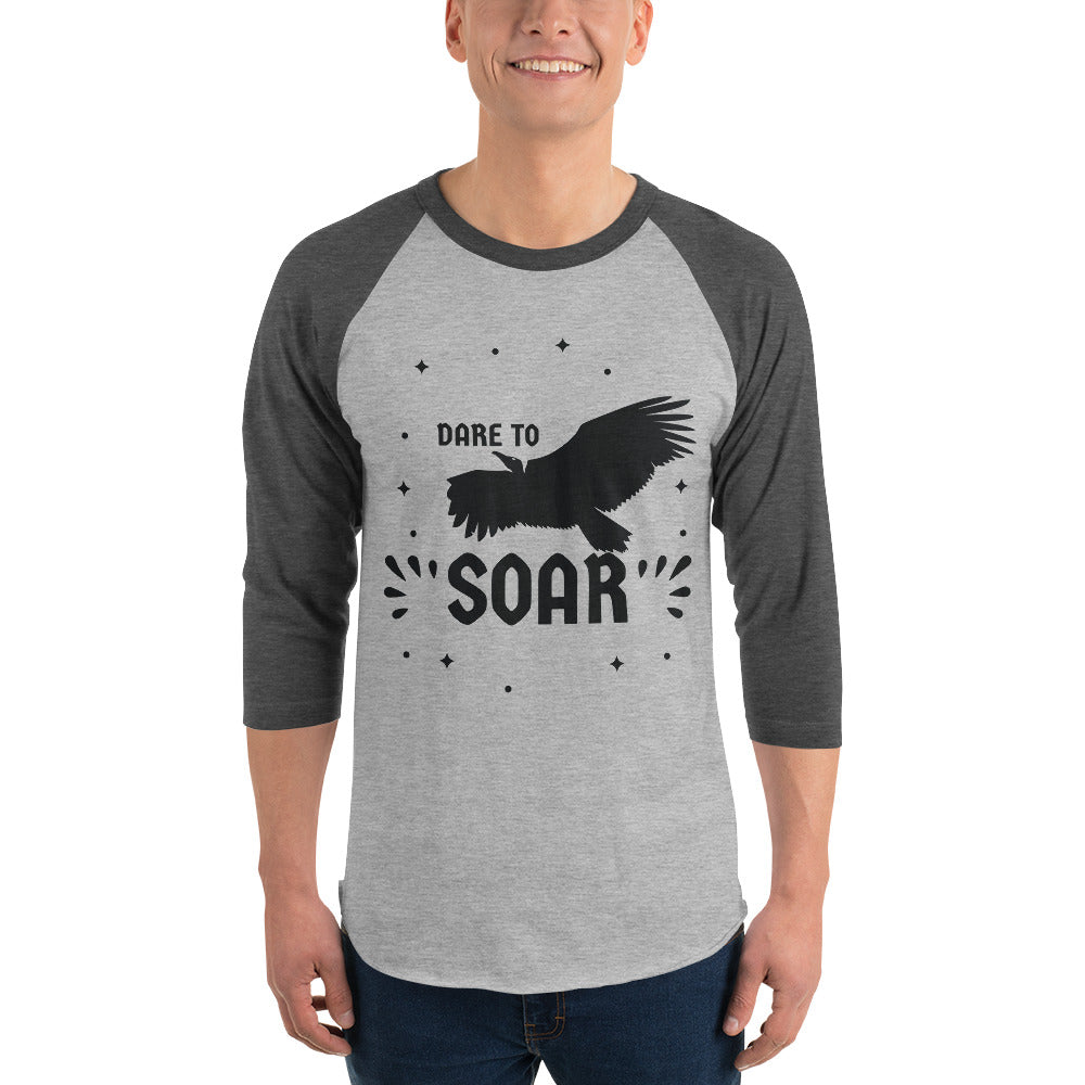 Dynamic "DARE TO SOAR" Motivational Shirt - Heather Grey Heather Charcoal - T-shirts