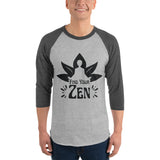 Zen Awakening - Meditative Lotus Raglan - Heather Grey Heather Charcoal - T.shirts