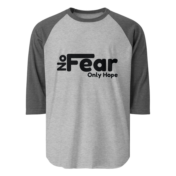 No Fear, Only Hope - Courageous Raglan Tee - Heather Grey Heather Charcoal - T.shirts