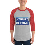 Venture Beyond 3/4 Sleeve Raglan - Heather Grey Heather Red - T.shirts