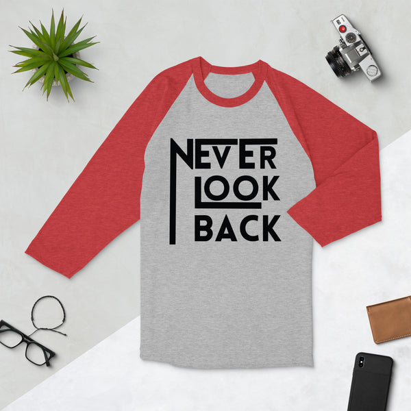 Stay Inspired - Never Look Back Baseball Raglan - Heather Grey Heather Red - T.shirts