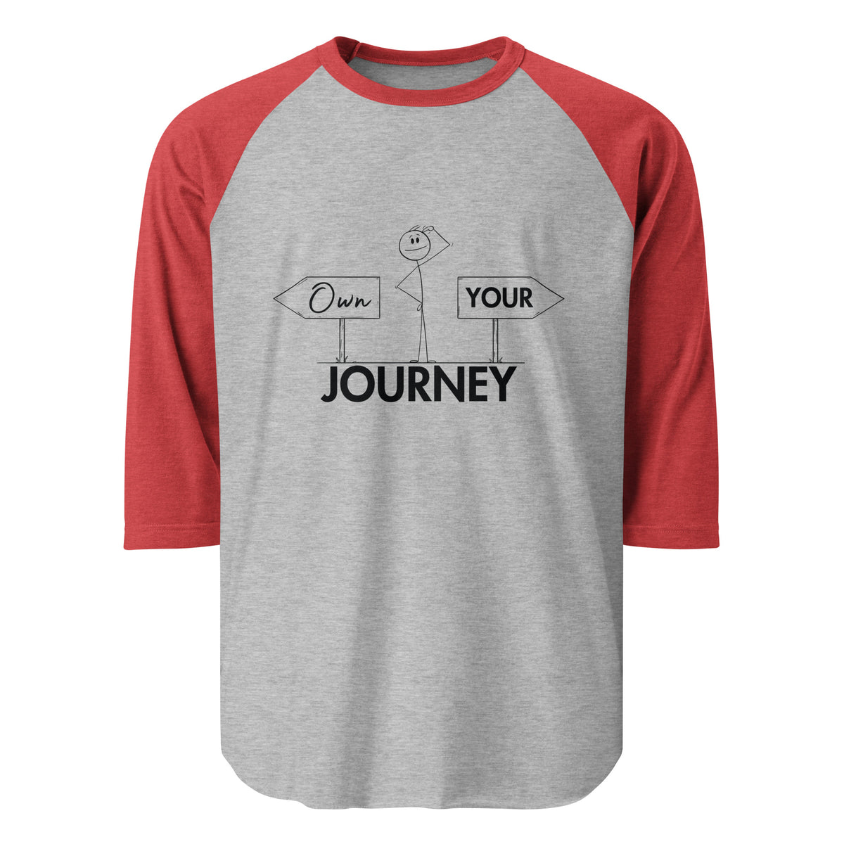 Personal Empowerment - Own Your Journey ¾ Sleeve Tee - - T.shirts