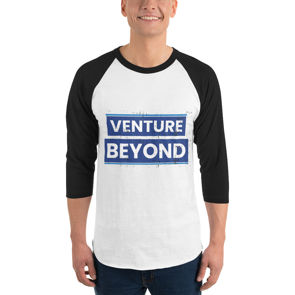 Venture Beyond 3/4 Sleeve Raglan - White Black - T.shirts