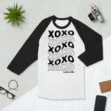 XO Pattern Motivational Shirt - White Black - T.shirts