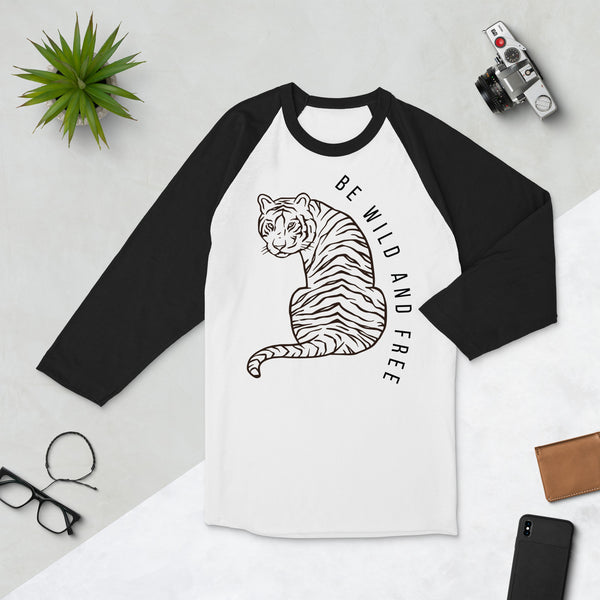 Empower Your Spirit - Tiger Freedom Tee - White Black - T-shirts