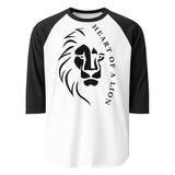 Fierce and Fearless - Heart of a Lion Raglan - - T-shirts