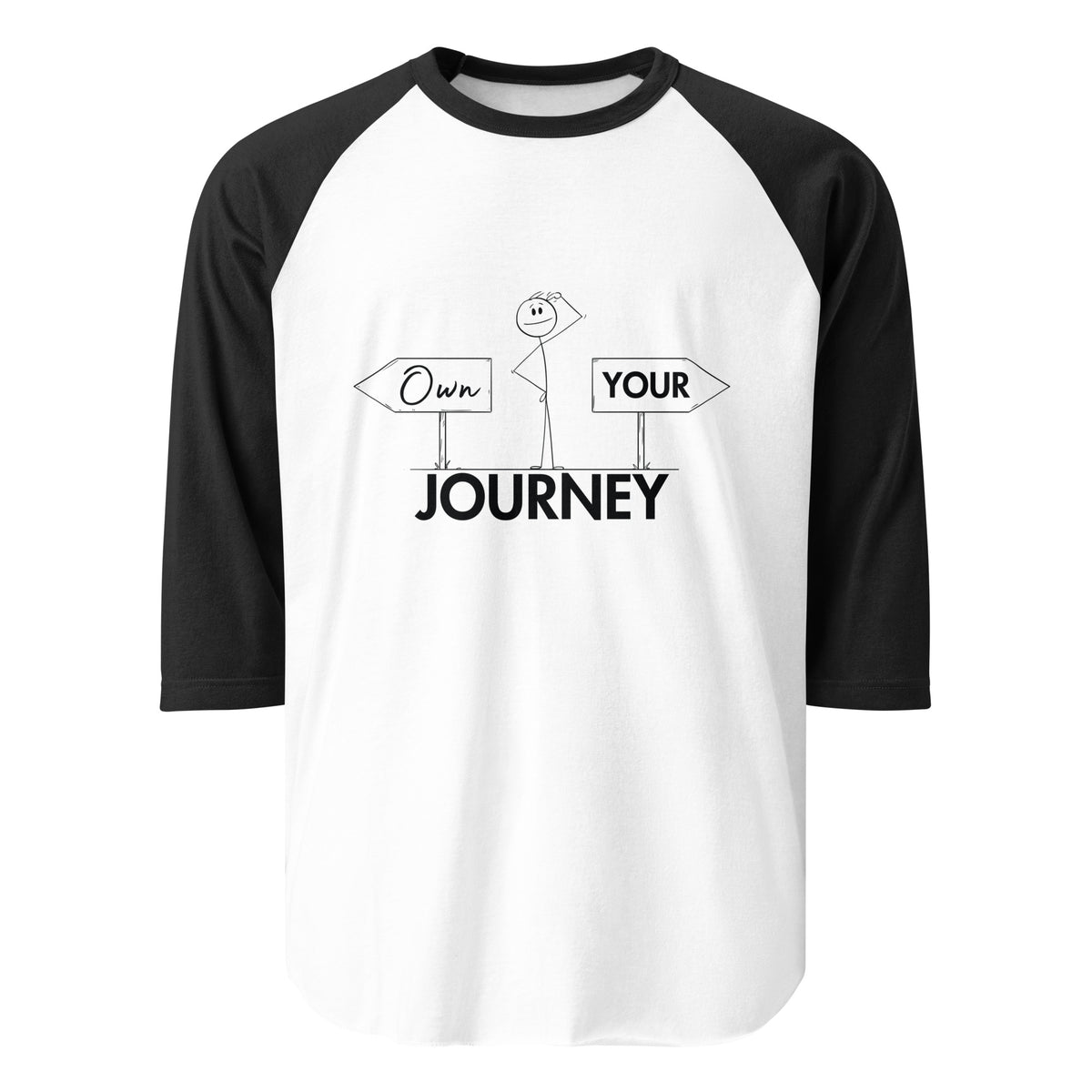 Personal Empowerment - Own Your Journey ¾ Sleeve Tee - - T.shirts