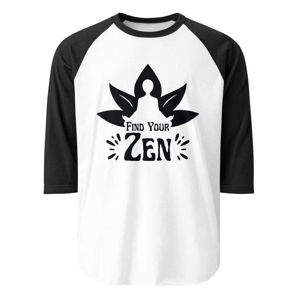 Zen Awakening - Meditative Lotus Raglan - - T.shirts