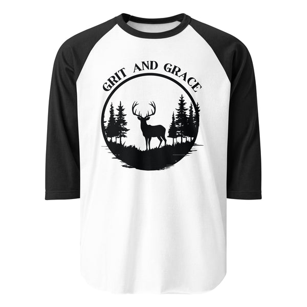 Grit and Grace - Majestic Stag Raglan Shirt - - T.shirts