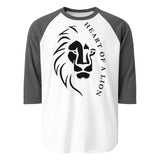 Fierce and Fearless - Heart of a Lion Raglan - - T-shirts