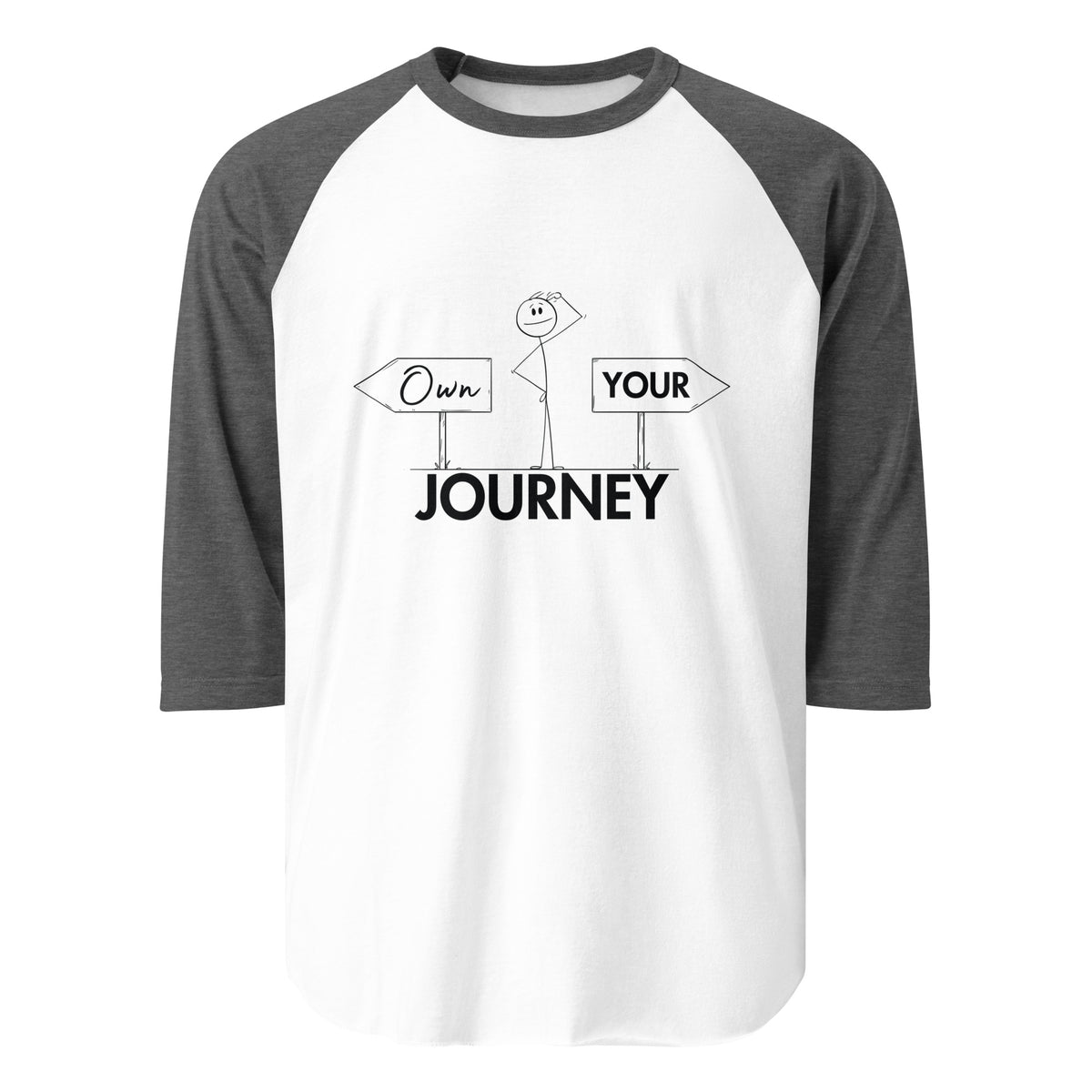 Personal Empowerment - Own Your Journey ¾ Sleeve Tee - - T.shirts