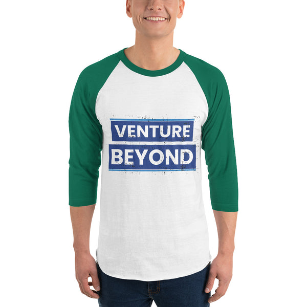 Venture Beyond 3/4 Sleeve Raglan - White Kelly - T.shirts