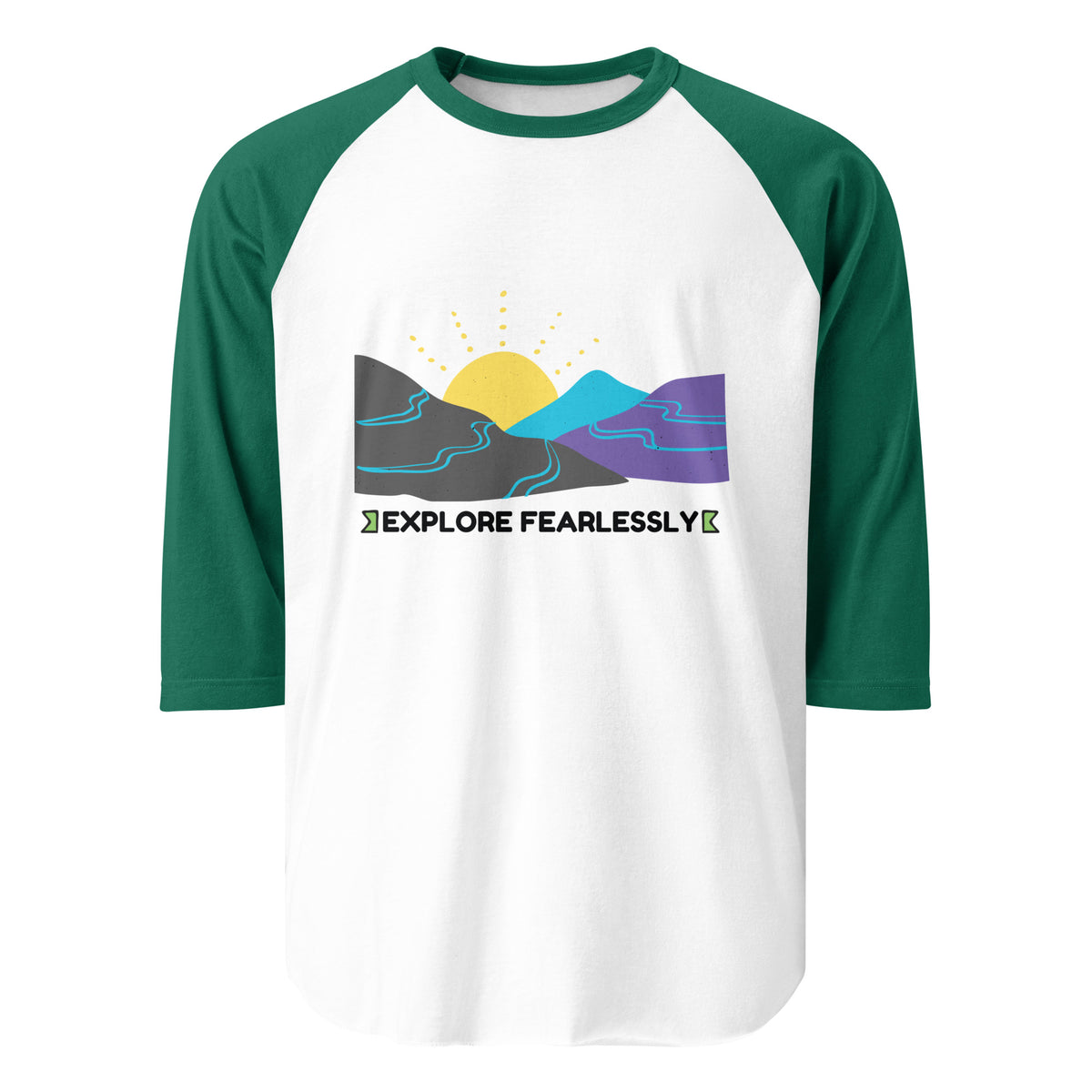 Explore Fearlessly - Adventurous Mountain T-Shirt - - T-shirts