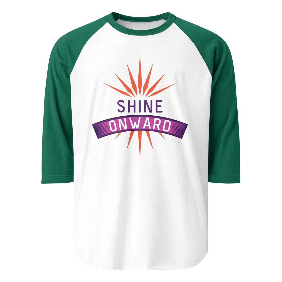 Embrace the Glow - SHINE ONWARD Raglan Tee - - T-shirts