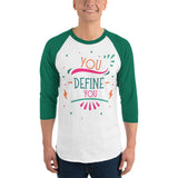 Own Your Identity - YOU DEFINE YOU Raglan Tee - White Kelly - T.shirts