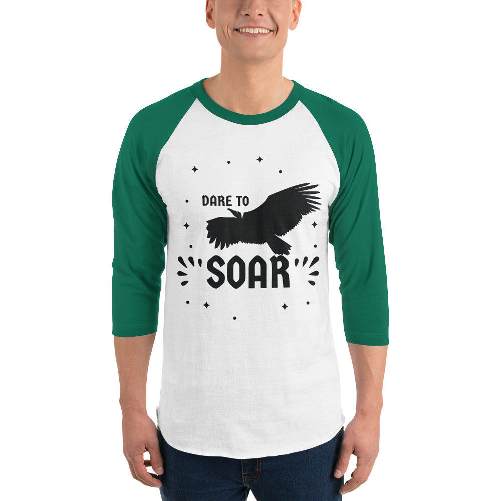 Dynamic "DARE TO SOAR" Motivational Shirt - White Kelly - T-shirts