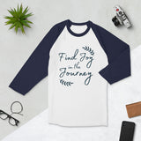 Find Joy in the Journey - Inspirational T-Shirt - White Navy - T-shirts