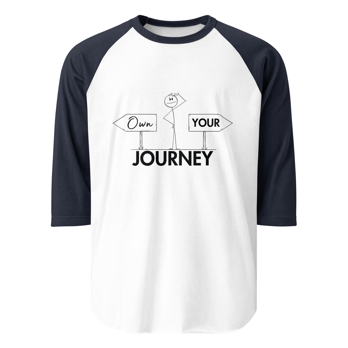 Personal Empowerment - Own Your Journey ¾ Sleeve Tee - - T.shirts