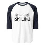 Just Keep Smiling - Cheerful Raglan Tee - - T.shirts