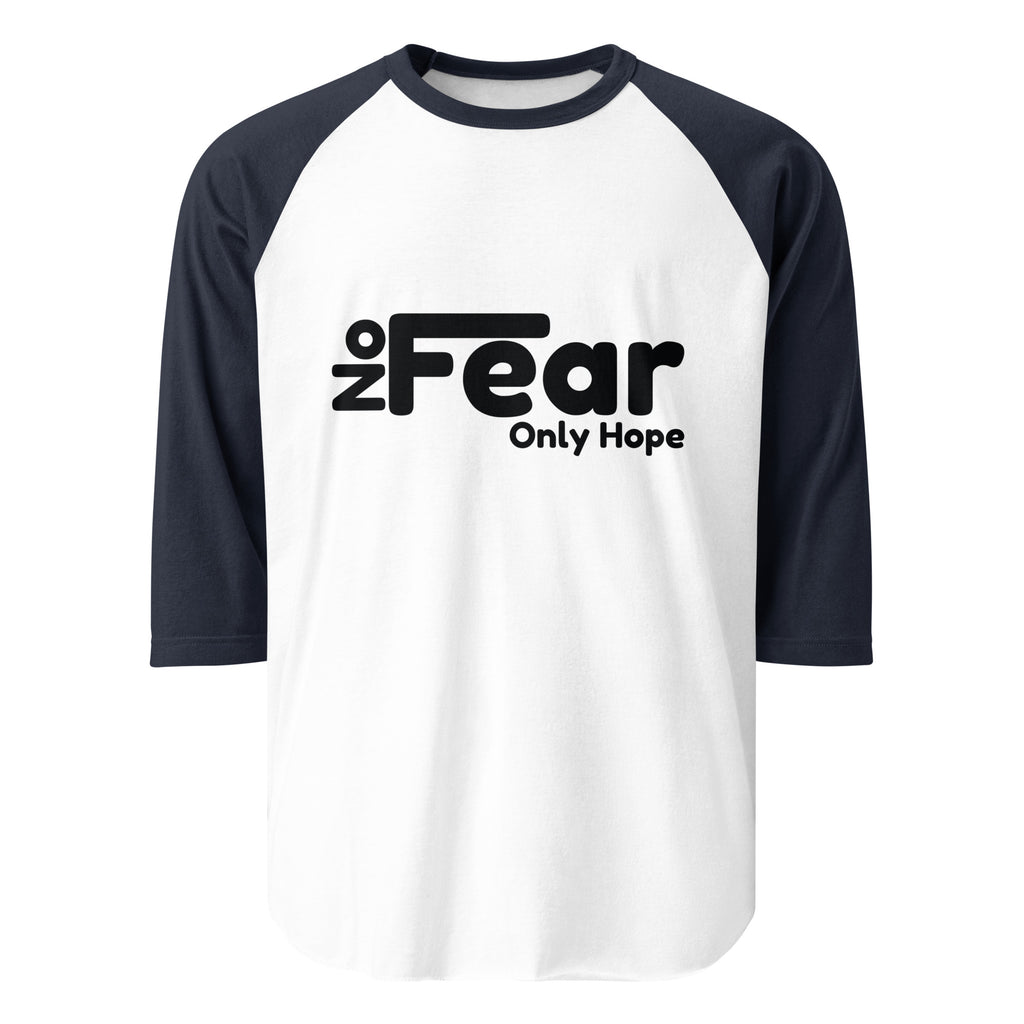 No Fear, Only Hope - Courageous Raglan Tee - White Navy - T.shirts