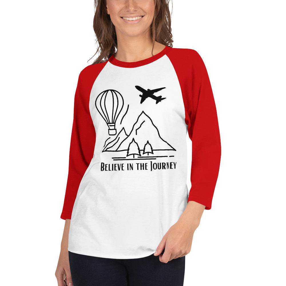 Believe in the Journey Adventure Tee - White Red - T-shirts