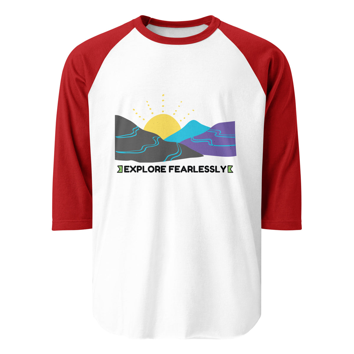 Explore Fearlessly - Adventurous Mountain T-Shirt - - T-shirts