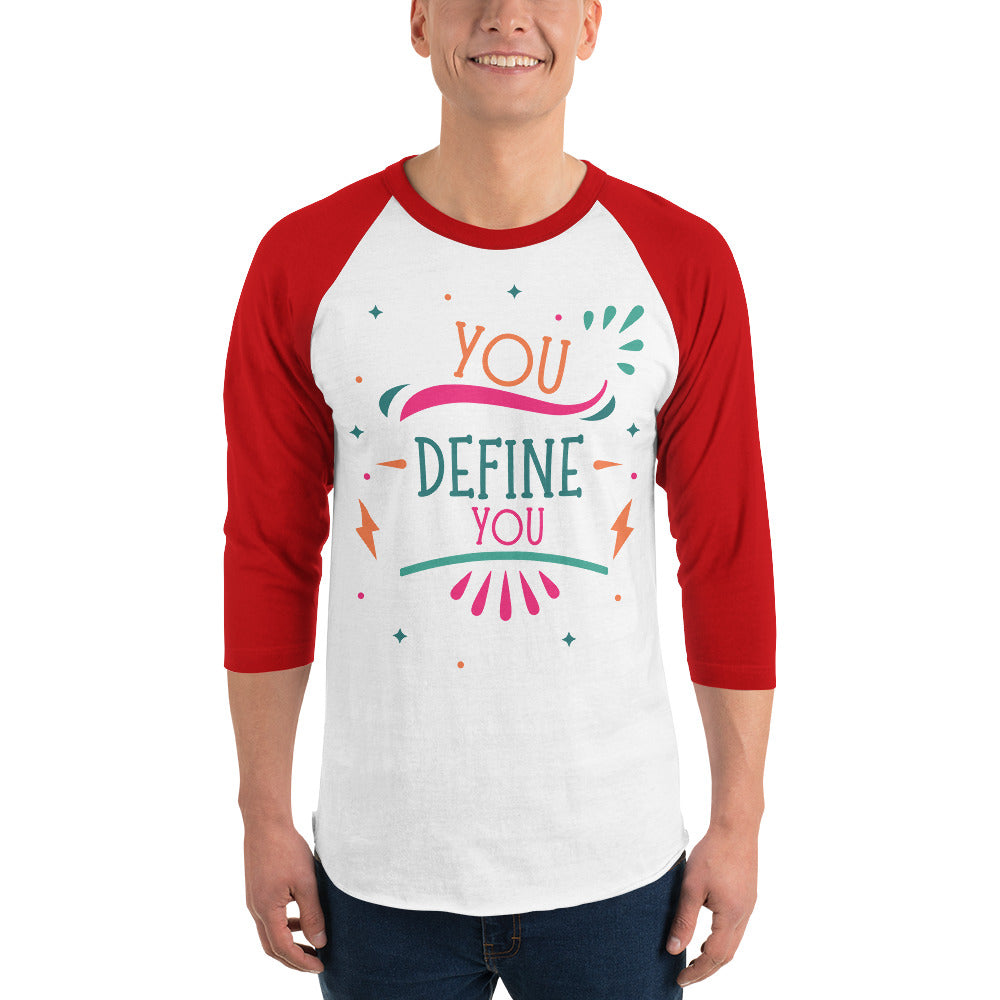 Own Your Identity - YOU DEFINE YOU Raglan Tee - White Red - T.shirts